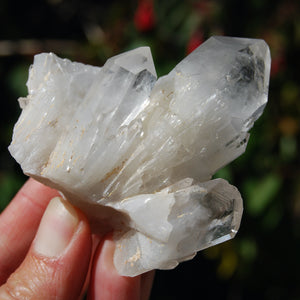 2.75in 163g Sugar Quartz Crystal Cluster, Self Healed Lightbrary, Madagascar b6