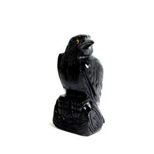 Load image into Gallery viewer, Black Onyx Raven Hand Carved Crystal Crow
