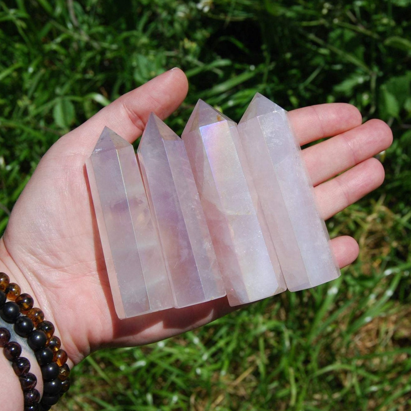 Angel Aura Rose Quartz Crystal Towers 