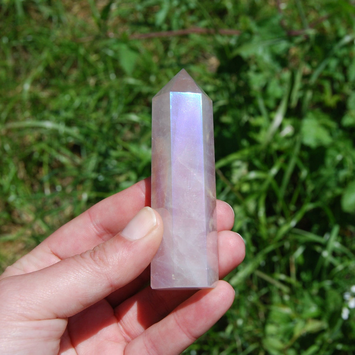 Aura Rose Quartz Crystal Polished Towers 