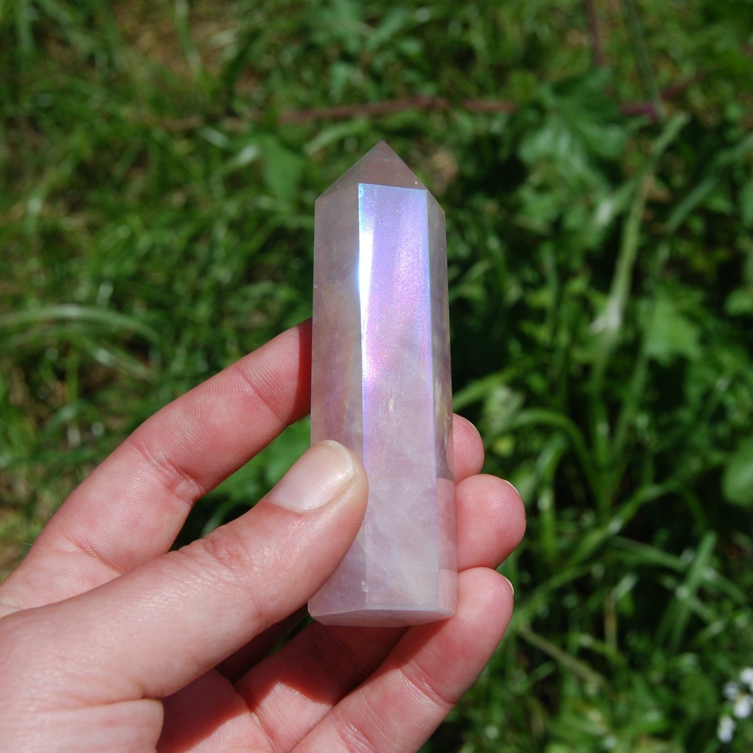 Aura Rose Quartz Crystal Polished Towers 
