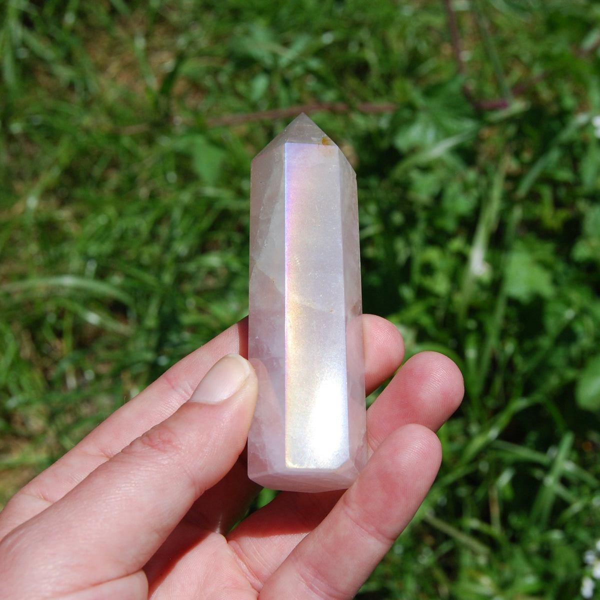 Aura Rose Quartz Crystal Polished Towers 