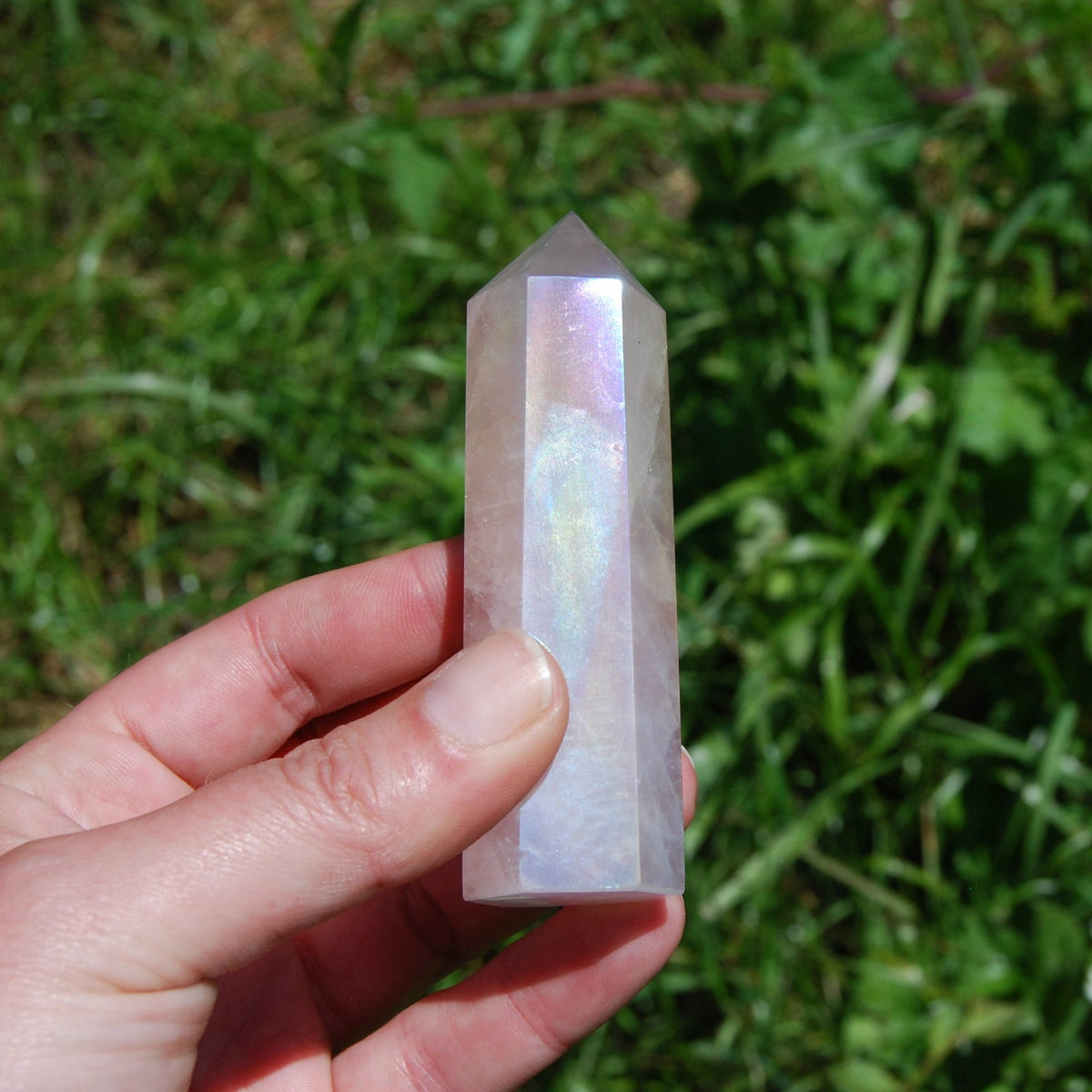 Aura Rose Quartz Crystal Polished Towers 