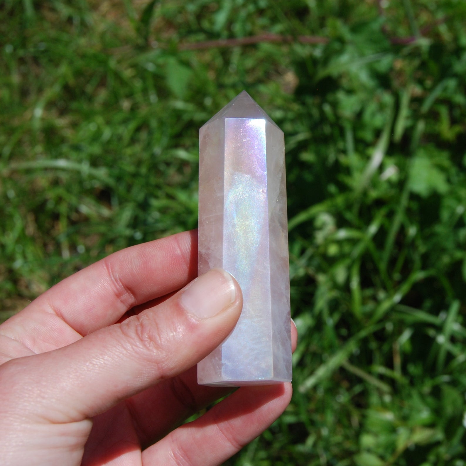 Aura Rose Quartz Crystal Polished Towers 