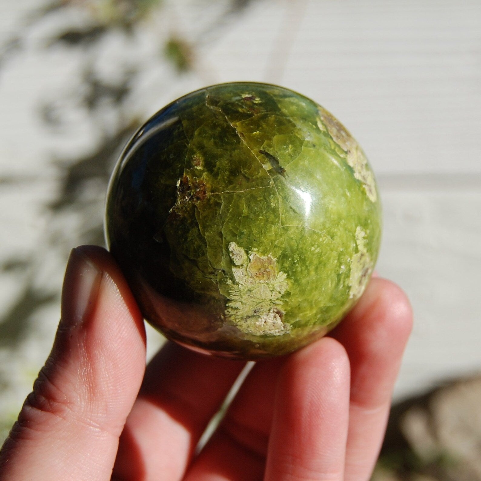 Green Opal Crystal Sphere