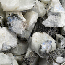 Load image into Gallery viewer, Rainbow Moonstone Rough Crystal Pieces 1/4lb Bulk Lot of Raw Stones
