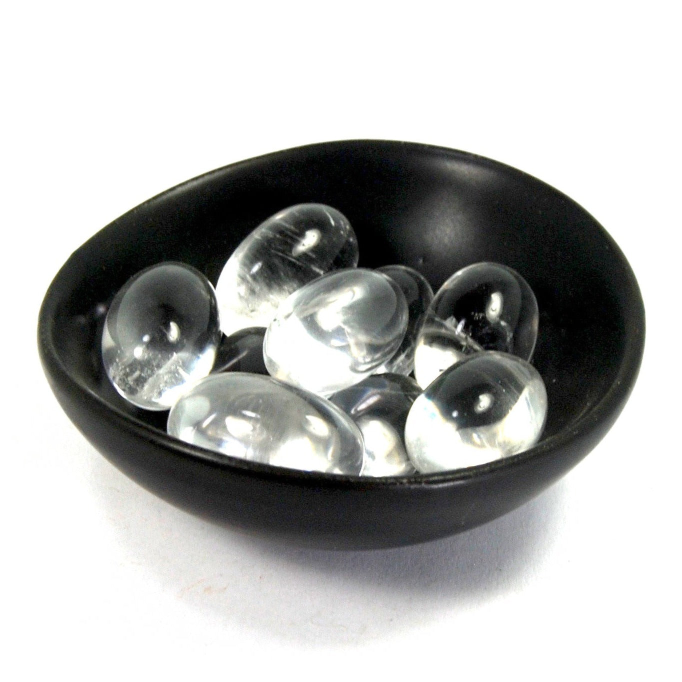 Clear Quartz Crystal Shiva Lingam Pocket Stone 1.25"