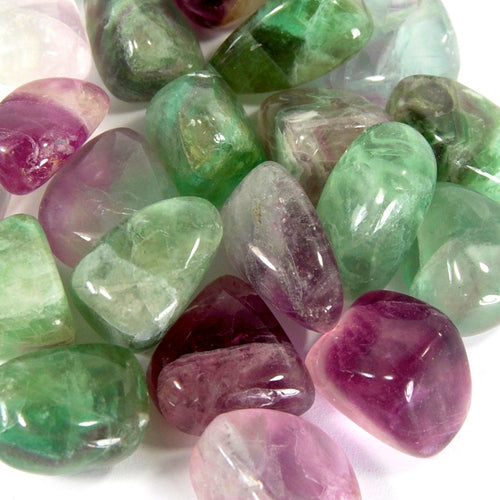 Rainbow Fluorite Crystal Tumbled Stones