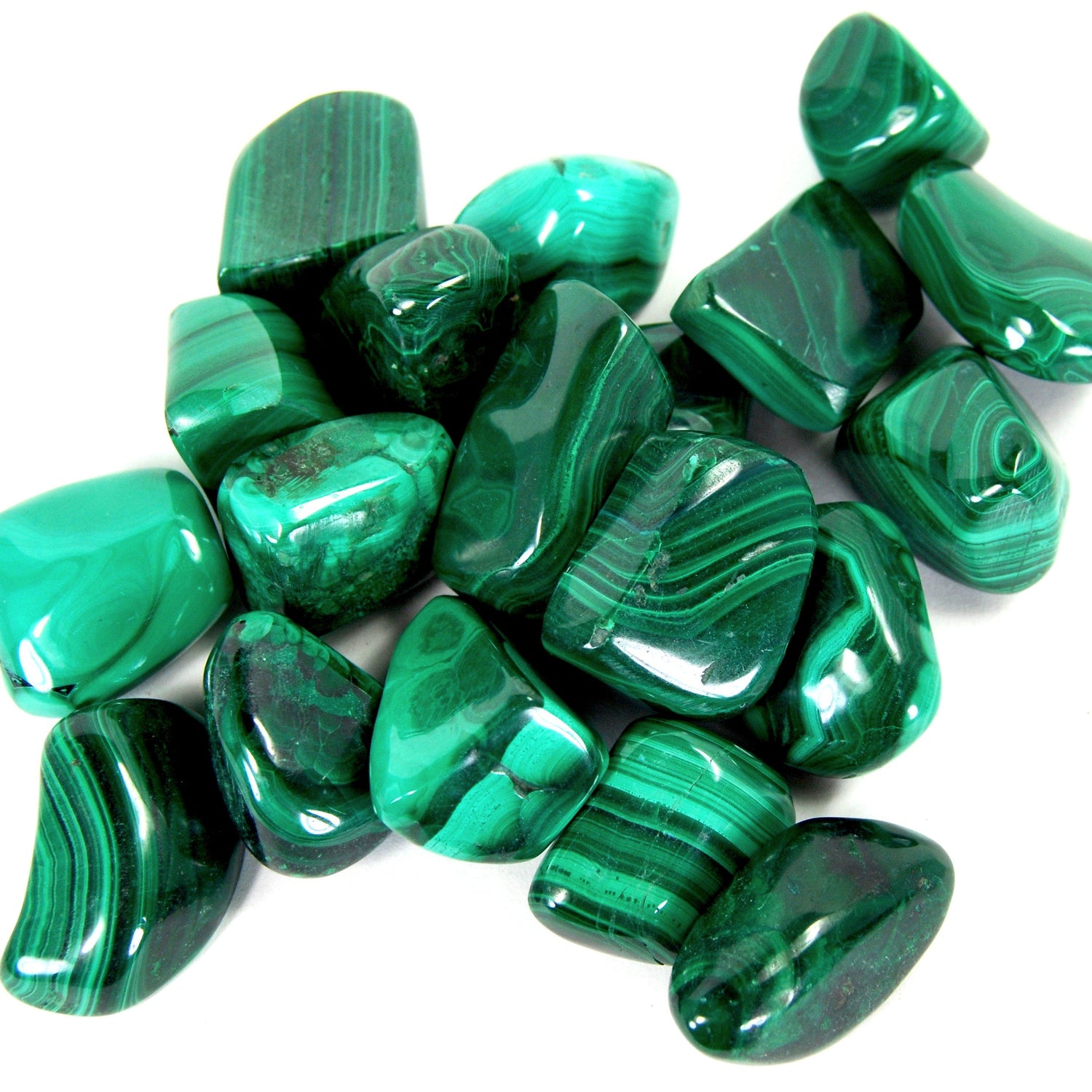 Natural Malachite Tumbled Stones