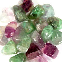 Load image into Gallery viewer, Rainbow Fluorite Crystal Tumbled Stones
