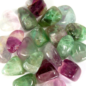 Rainbow Fluorite Crystal Tumbled Stones