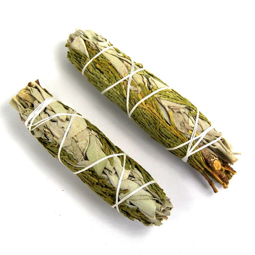 Aromatic Cedar and California White Spirit Sage Smudge Stick 