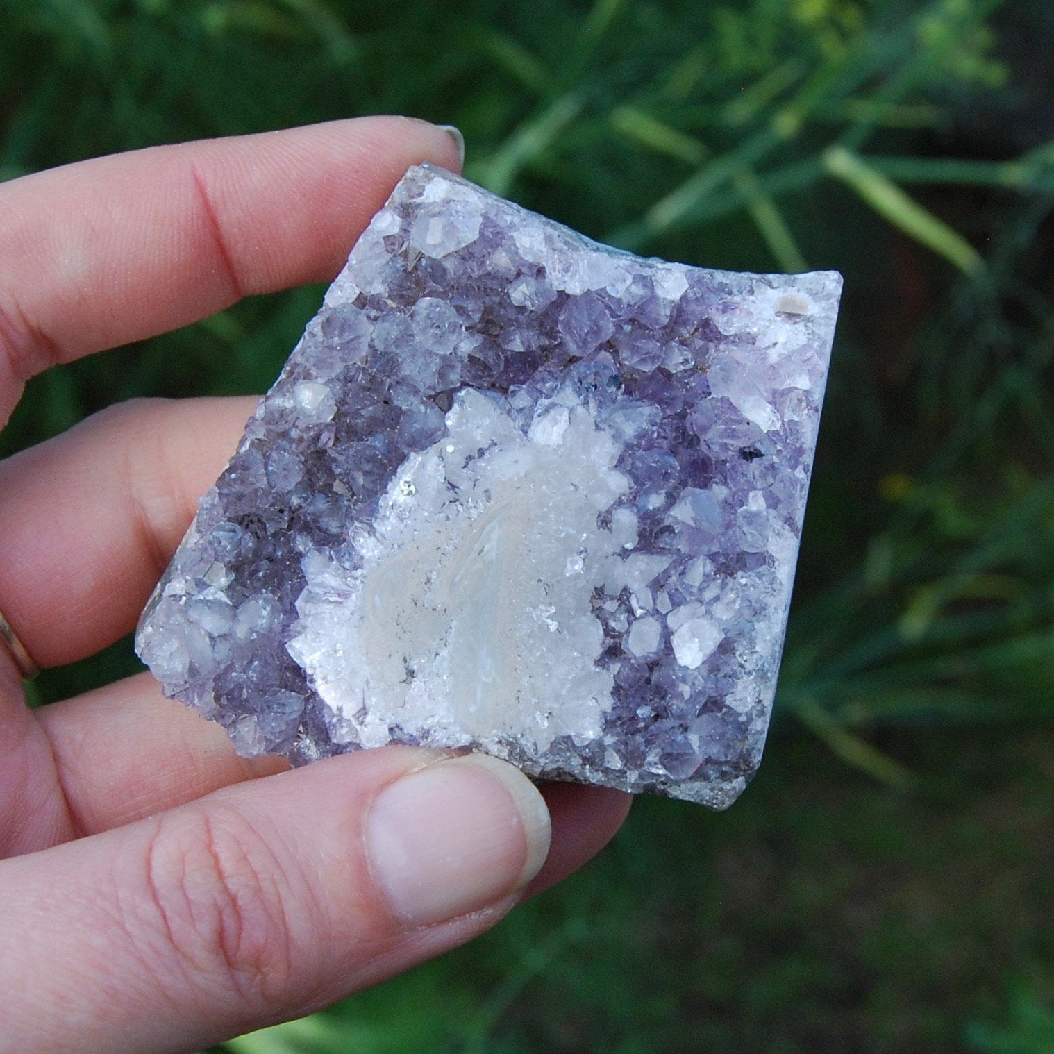 Amethyst Stalactite Slice Flower Uruguay Crystal Healing Natural Druzy Geode Specimen Piece Cathedral Cluster Agate