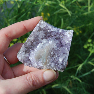 Amethyst Stalactite Slice Flower Uruguay Crystal Healing Natural Druzy Geode Specimen Piece Cathedral Cluster Agate
