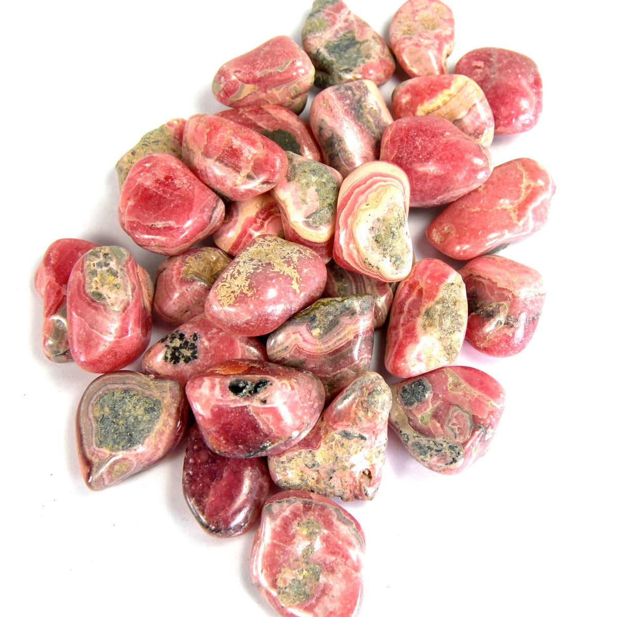 Rhodochrosite Crystal Tumbled Stones from Peru