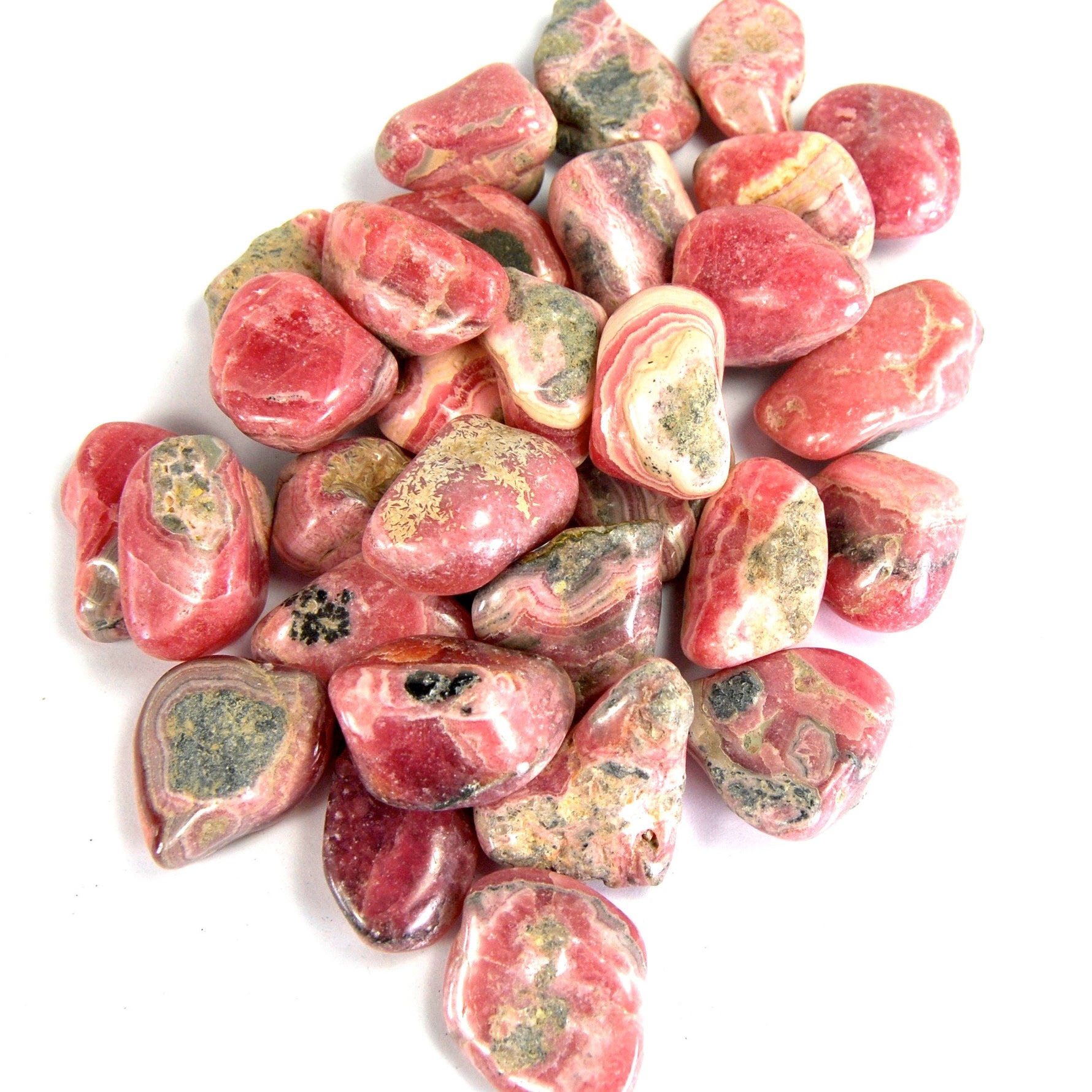 Rhodochrosite Crystal Tumbled Stones from Peru