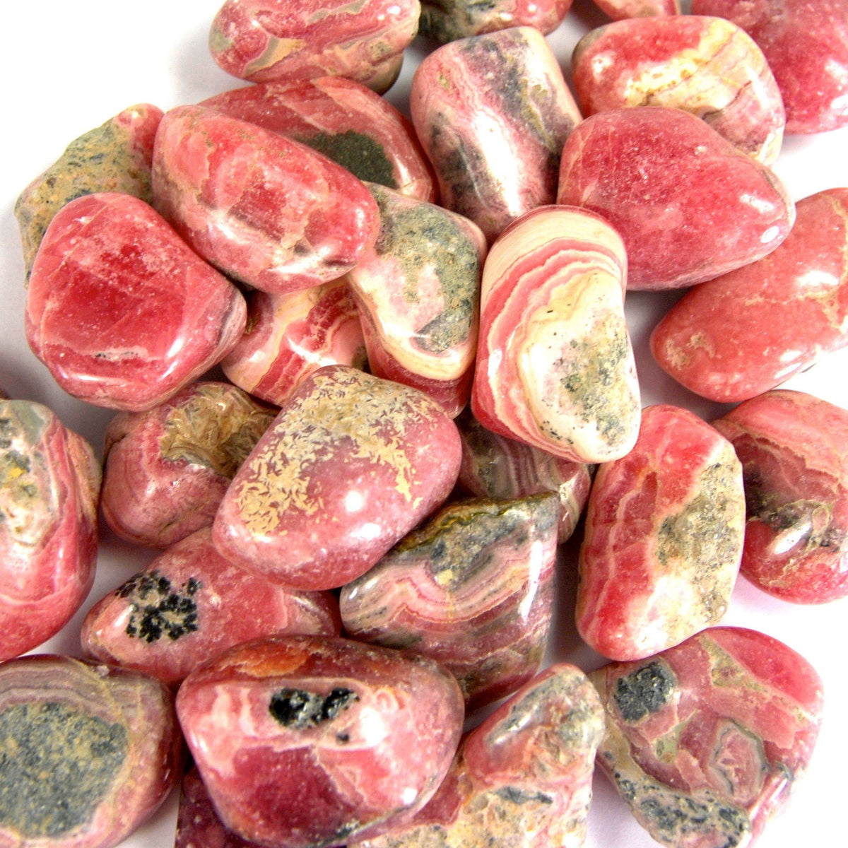 Rhodochrosite Crystal Tumbled Stones from Peru
