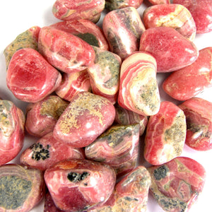 Rhodochrosite Crystal Tumbled Stones from Peru