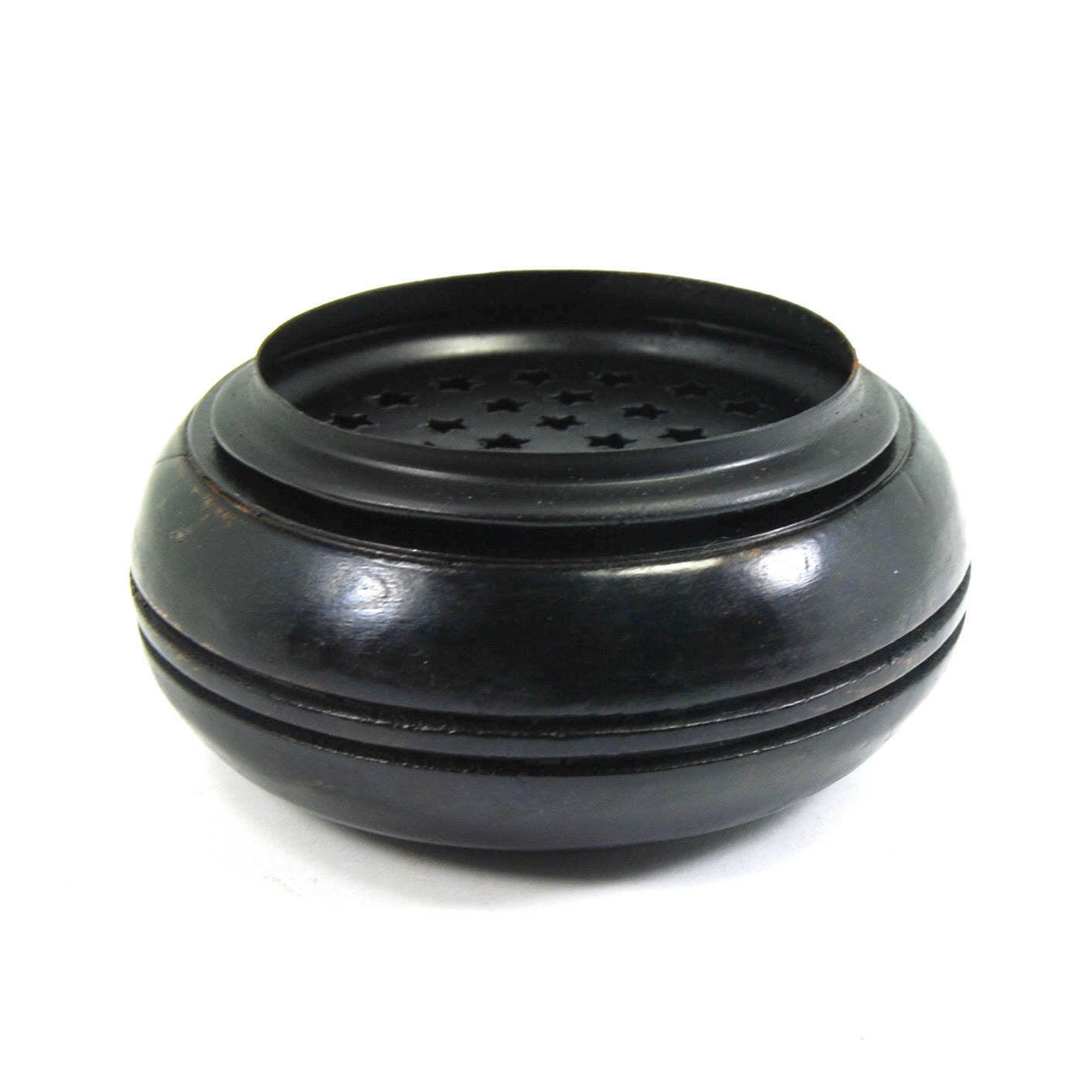Black Wood Resin Incense Burner