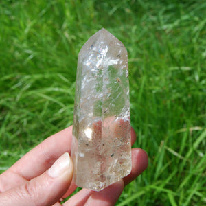 Pale Smoky Quartz Polished Crystal Point Self Standing Tower from Brazil 140g 3.25"