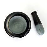 black soapstone mortar and pestle