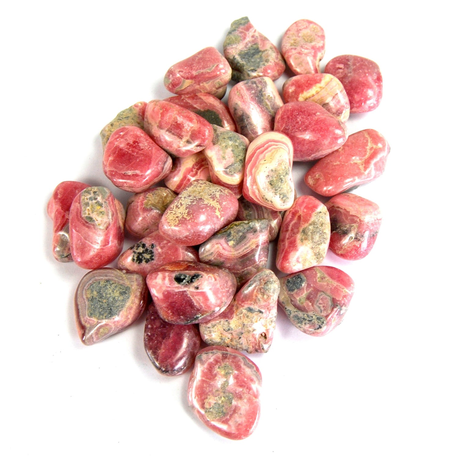 Rhodochrosite Crystal Tumbled Stones from Peru