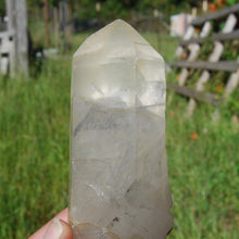 Load image into Gallery viewer, Golden Healer Lemurian Seed Quartz Crystal with Inner Child Manifestation and Lithium 388 gram 5.25&quot; 
