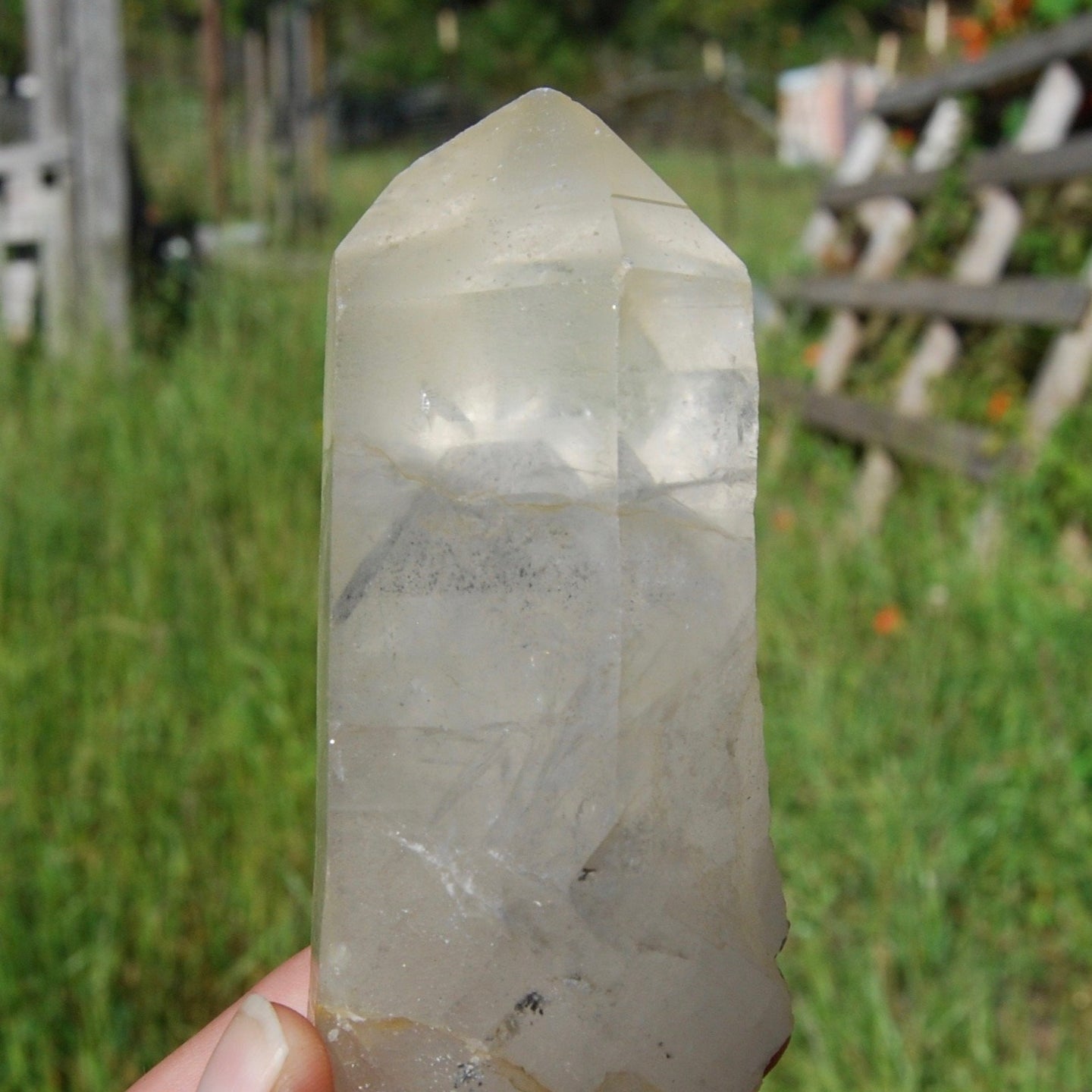 Golden Healer Lemurian Seed Quartz Crystal with Inner Child Manifestation and Lithium 388 gram 5.25