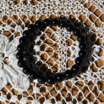 Black Obsidian Beaded Power Bracelet 8mm Natural Gemstone Beads 