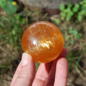 Honey Calcite Crystal Sphere Ball