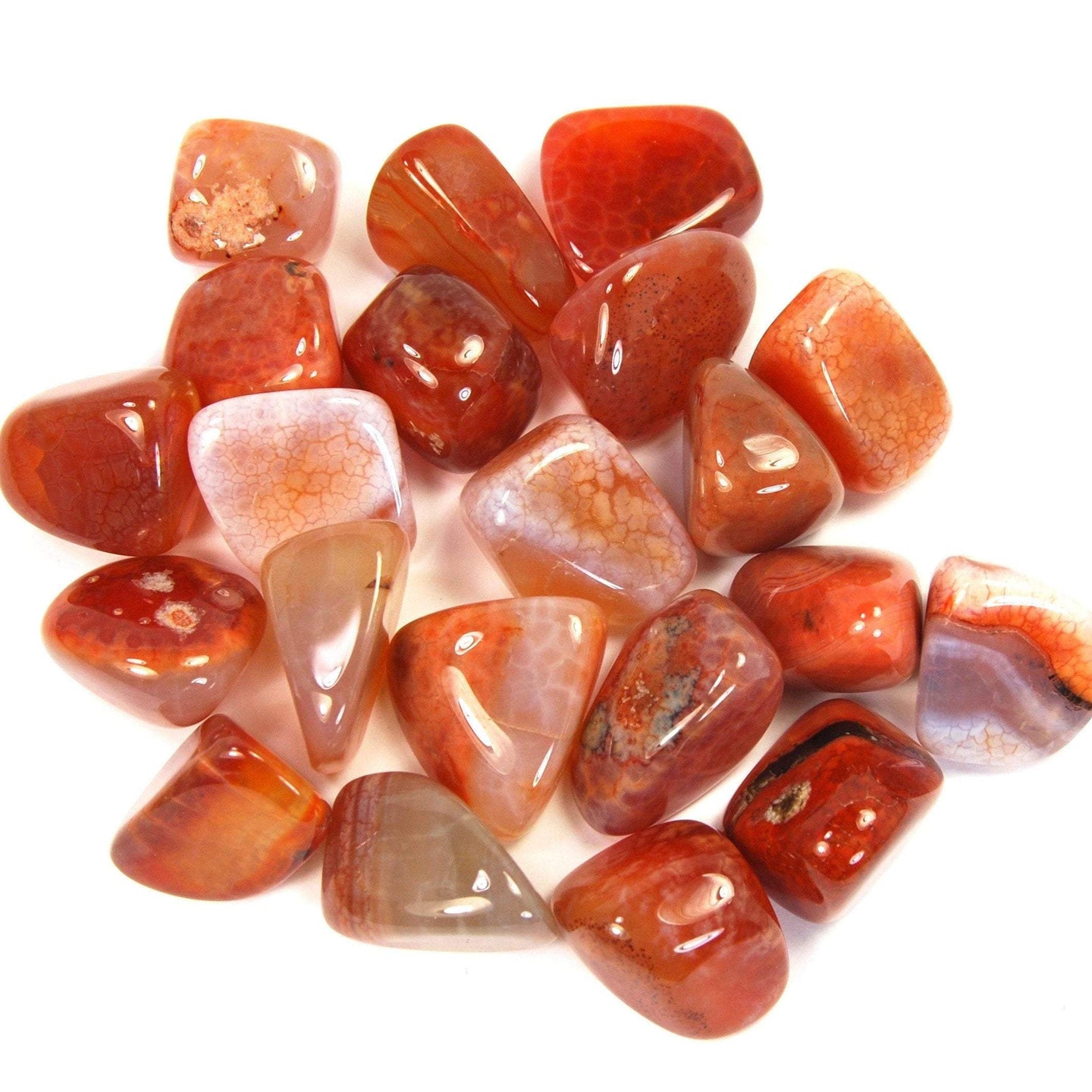 Mexican Fire Agate Tumbled Stones