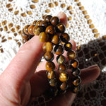 Tiger's Eye Beaded Power Bracelet 8mm Natural Gemstone Beads