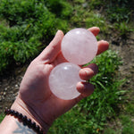 Rose Quartz Sphere Ball Polished Healing Crystals Universal Love Pink Crystal 180-220g 50mm to 57mm