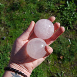 Rose Quartz Sphere Ball Polished Healing Crystals Universal Love Pink Crystal 180-220g 50mm to 57mm