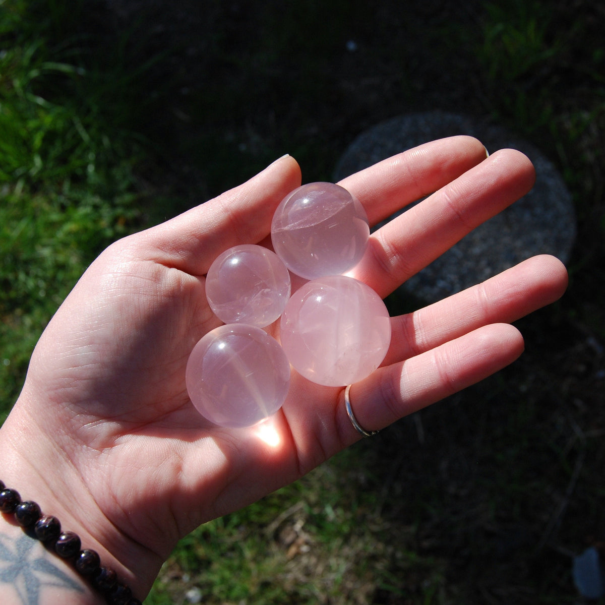 Star Rose Quartz Crystal Sphere