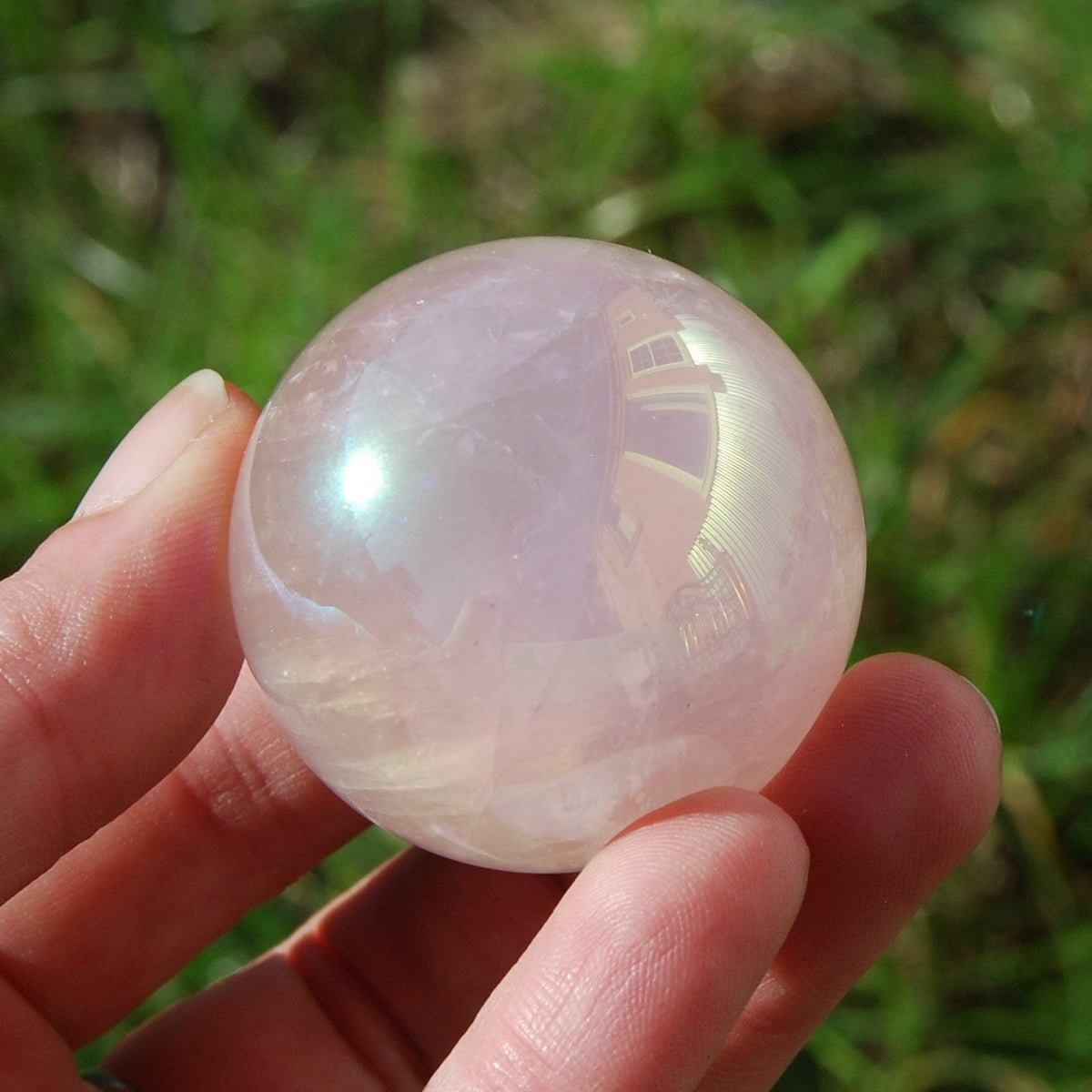 Angel Aura Rose Quartz Sphere