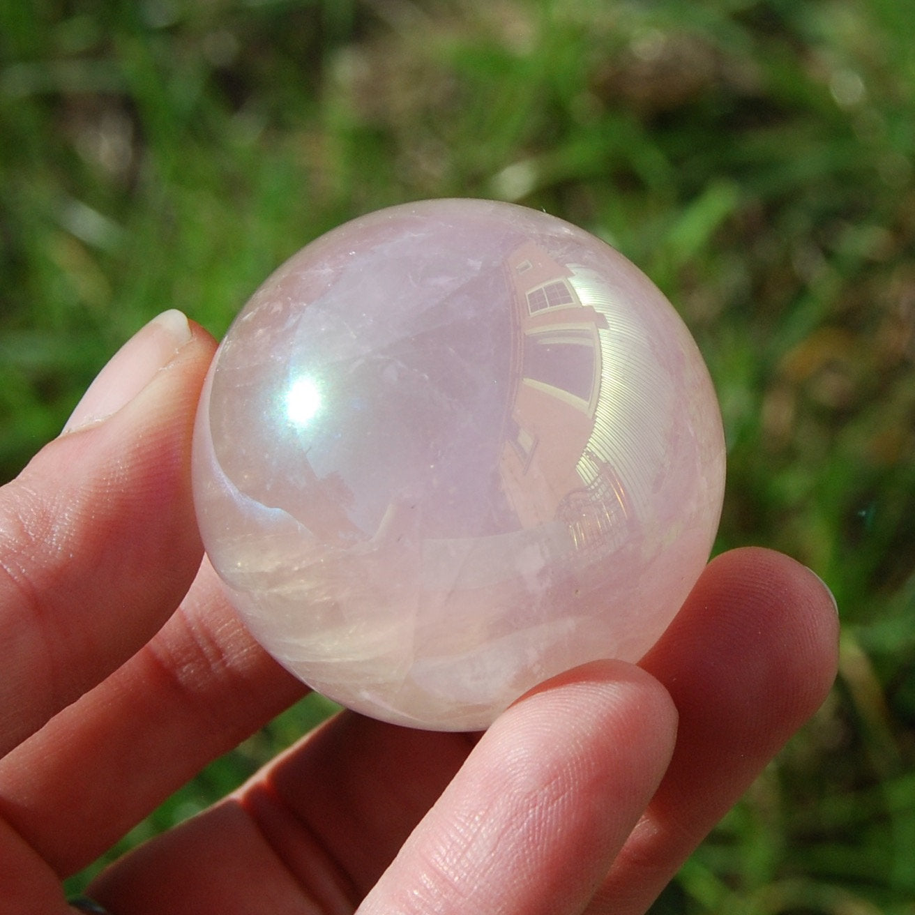 Angel Aura Rose Quartz Sphere