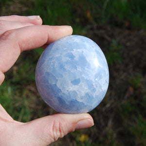 Large Blue Calcite Palm Stones