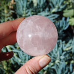 Rose Quartz Sphere Ball Polished Healing Crystals Universal Love Pink Crystal 180-220g 50mm to 57mm