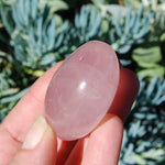 Star Rose Quartz Crystal Palm Stones 2 to 2.5" Star Rose Quartz Crystal Palm Stones Asterism