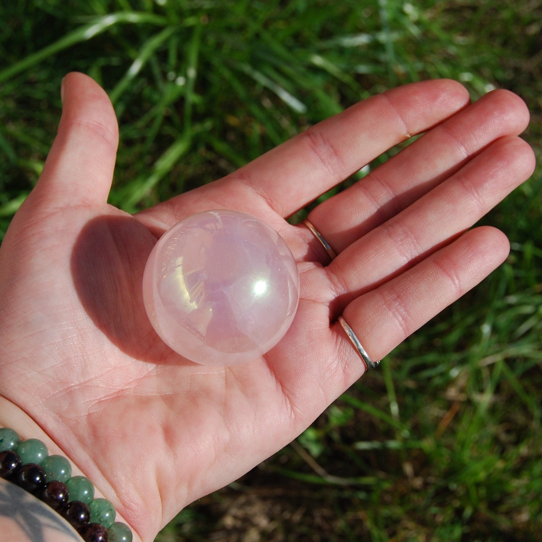 Angel Aura Rose Quartz Sphere